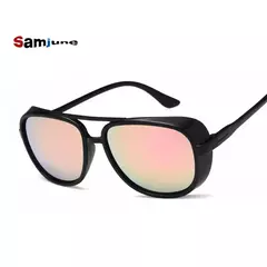 Samjune Homem De Ferro 3 plástico TONY stark Óculos De Sol Homens Rossi Revestimento retro Designer Do Vintage Steampunk óculos de Sol Oculos Masculino na internet