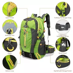 Mochila de escalada à prova d'água, 40l, esportes ao ar livre, viagem, acampamento, caminhada, bolsa para homens, mulheres - Wolf Magazine
