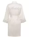 Quimono de cetim floral feminino Roupão de madrinha, Rayon camisola plus size, roupa de dormir noiva, camisola flor, LP004