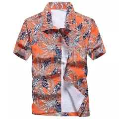 Camisa havaiana de botão manga curta masculina, estampada em coqueiro, camisa Aloha, casual moda praia, plus size, verão, 5XL, 26 cores na internet