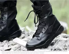Botas de combate táticas leves masculinas, sapato leve e respirável, preto, primavera e verão - comprar online