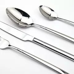 Zona Cozy-Luxo Talheres Aço Louça Set, Louça Qualidade, facas, garfos, Jantar Set Dinner, Western Food Restaurant, 24pcs - comprar online