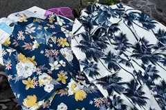 Imagem do Camisa havaiana de botão manga curta masculina, estampada em coqueiro, camisa Aloha, casual moda praia, plus size, verão, 5XL, 26 cores
