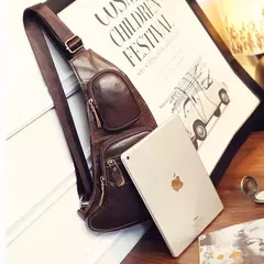 Bolsa de ombro masculina de couro bovino genuíno, bolsa de ombro com suporte para os seios, casual e de viagem - comprar online
