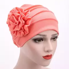 KepaHoo-Gorro Floral Feminino, Chapéu de Turbante Esticado Muçulmano, Chapéu para Queda de Cabelo, Boné Hijab, Primavera, Verão - loja online