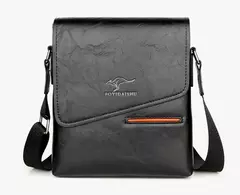 Sacos mensageiro de couro canguru para homens, bolsa tiracolo casual, bolsa de ombro masculina pequena, marca de luxo, verão