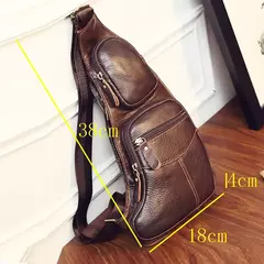 Bolsa de ombro masculina de couro bovino genuíno, bolsa de ombro com suporte para os seios, casual e de viagem - loja online