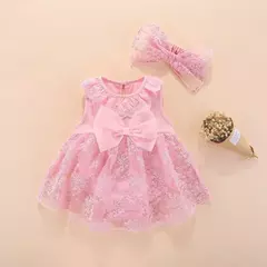 Conjunto infantil de renda, vestido e roupas para meninas de 3 e 6 meses, bebê recém-nascido, festa de aniversário, batizado - loja online
