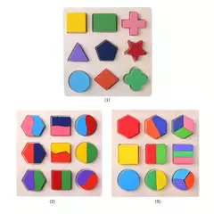 Formas geométricas de madeira Montessori Puzzle, classificando tijolos de matemática, aprendizagem pré-escolar, jogo educativo, bebê, brinquedos infantis para crianças na internet