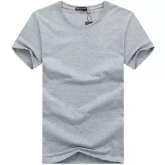 Camiseta de algodão manga curta masculina, linha de design criativo simples, estilo monocromático, plus size, nova chegada, 6 peças, 2024