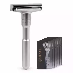 QSHAVE barbeador que vai do suave ao agressivo, níveis 1-6 , com borda dupla para proporcionar um barbear suave e preciso, possui 5 lâminas - comprar online