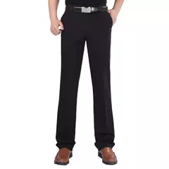 Imagem do 2021 novo 100% algodão formal dos homens verão terno de negócios calças primavera outono venda quente plus size calças sociais vestido preto wfy11