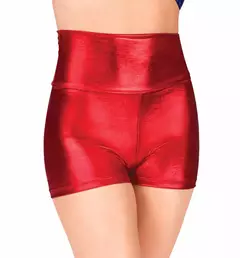 OVIGILY-Calções de Dança Metálicos Femininos, Calções de Treino Brilhantes, Calções de Ginástica Feminina, Vermelho, Fúcsia - Wolf Magazine