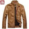 Jaqueta de couro para motociclistas masculina, casaco bombardeiro, marca de pele, recém-chegados, outono 2022