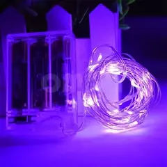 Fio de cobre LED String Fairy Lights, a pilhas, Natal, Decoração de casamento, 3x100 m, 2m, 3m, 5m, 10m