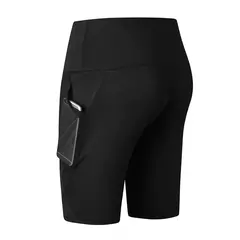 Calções de ginástica de cintura alta para mulheres, secagem rápida, ioga, fitness, corrida, push up, design de bolsos, verão, 2023 - loja online