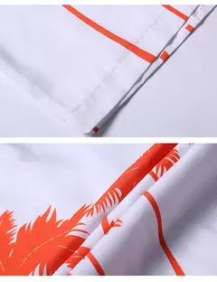 Camisa havaiana de botão manga curta masculina, estampada em coqueiro, camisa Aloha, casual moda praia, plus size, verão, 5XL, 26 cores