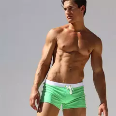 Alsoto verão roupa de banho masculina respirável calções boxer briefs sunga maillot de bain praia shorts 2023 novo