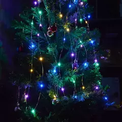 Fio de cobre LED String Fairy Lights, a pilhas, Natal, Decoração de casamento, 3x100 m, 2m, 3m, 5m, 10m