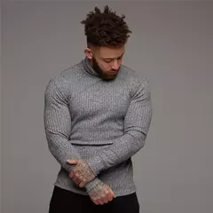 Nova moda inverno camisola com capuz homens gola quente mens blusas slim fit pullover homens clássicos sweter homens malhas puxar homme na internet