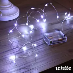 Fio de cobre LED String Fairy Lights, a pilhas, Natal, Decoração de casamento, 3x100 m, 2m, 3m, 5m, 10m - loja online
