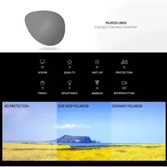ZXWLYXGX-Classic óculos polarizados para homens e mulheres, óculos de sol com moldura quadrada, óculos masculinos, Brand Design, UV400 - Wolf Magazine