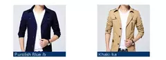 Outono puro algodão trench coat homens nova lavagem casaco corta-vento magro longo casaco de gola virada jaqueta casual azul zoeva - Wolf Magazine