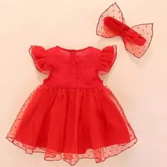 Conjunto infantil de renda, vestido e roupas para meninas de 3 e 6 meses, bebê recém-nascido, festa de aniversário, batizado - Wolf Magazine