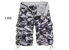 Shorts de camuflagem para homens soltos, calças curtas militares camufladas, tamanho EUA, verão, 2024 na internet