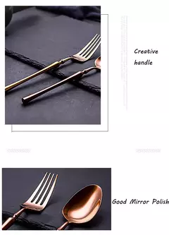 Portátil Korean Food Talheres, 304 Aço Inoxidável, Forquilha de Mesa, Faca, Colher, Dinner Set, Louça, Gold Tableware Sets, 24Pcs, Lot na internet