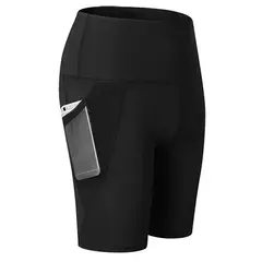 Calções de ginástica de cintura alta para mulheres, secagem rápida, ioga, fitness, corrida, push up, design de bolsos, verão, 2023 - Wolf Magazine