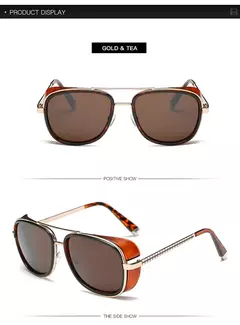 Tony Stark Homem De Ferro Matsuda Óculos De Sol, Masculino Óculos Retro Vintage, Óculos De Sol Steampunk, UV400 na internet
