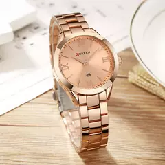 Curren-relógio de ouro feminino, pulseira de aço criativa, relógios femininos, relógio feminino - comprar online