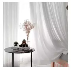 Branco Tulle Cortinas para a decoração da sala, Super macio, grande sentimento da mão, Modern Veil, Chiffon, Solid Voile Sheer, Cozinha - Wolf Magazine