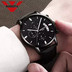 Nibosi-relógio masculino de quartzo, estilo militar, luxo, marca superior, famo na internet