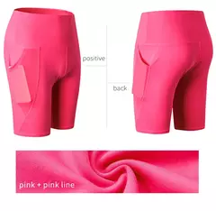Calções de ginástica de cintura alta para mulheres, secagem rápida, ioga, fitness, corrida, push up, design de bolsos, verão, 2023