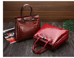 Bolsas De Couro De Crocodilo Para Mulheres, Bolsa De Luxo, Bolsas De Ombro, Bolsas De Mão Das Senhoras, Famosa Marca De Designer, Moda, 2019 - loja online