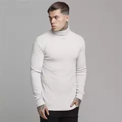 Imagem do Nova moda inverno camisola com capuz homens gola quente mens blusas slim fit pullover homens clássicos sweter homens malhas puxar homme