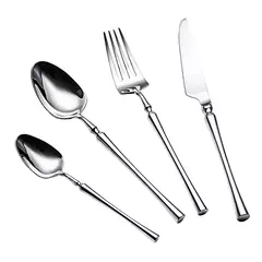 Portátil Korean Food Talheres, 304 Aço Inoxidável, Forquilha de Mesa, Faca, Colher, Dinner Set, Louça, Gold Tableware Sets, 24Pcs, Lot na internet
