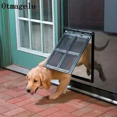 Porta de plástico bloqueável para janela de tela, Flap Gate, Pet Tunnel, Dog Fence, Cat, Kitty, Home, Segurança, Free Access