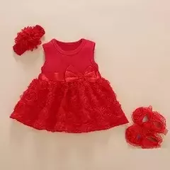 Conjunto infantil de renda, vestido e roupas para meninas de 3 e 6 meses, bebê recém-nascido, festa de aniversário, batizado na internet