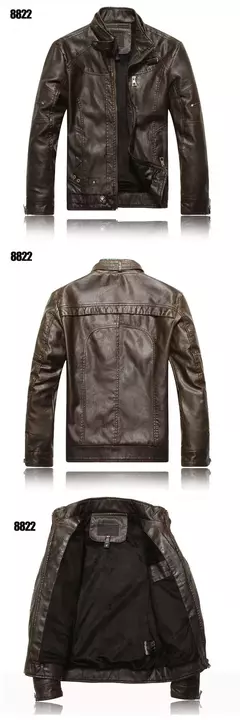Homens jaquetas de couro do plutônio novo casaco de algodão da motocicleta dos homens outono inverno velo jaqueta de couro - comprar online