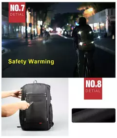 Kingsons bolsa masculina à prova d'água, mochila para laptop de 17 polegadas com carregamento usb externo, mochila antifurto para laptop, multicamadas na internet