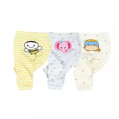 Calças recém-nascidas dos desenhos animados, 4 Estações, 100% Algodão, Calças Macias Menina, Calças Bebé Menino, 0 a 24 Meses, 3 4 5Pcs por Lote