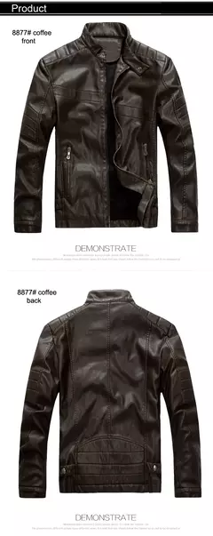 Imagem do Kenntrice Autumn Winter Brand jaqueta de couro masculino Jaqueta Couro Masculino Jaqueta de couro Bombardeiro Casaco de pele de carneiro Casaco de motocicleta