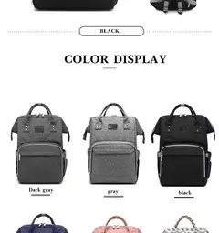 Bolsa de fraldas com grande capacidade para mamãe, mochila para bebê multifuncional, a prova d'água, para viagens, para cuidado da criança - Wolf Magazine