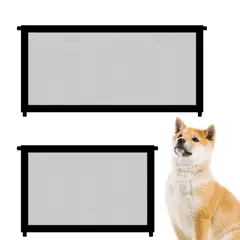 Cercas de barreira para cães de estimação com 4 peças de gancho, portão de escadas isolado para animais de estimação, cercadinho dobrável de malha respirável para cerca de segurança de cães de bebê - Wolf Magazine