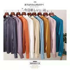 Camisa de seda pesada de luxo feminina, manga comprida, 93% seda amoreira, estilo senhora do escritório, viajante, primavera, verão - loja online
