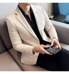Nova Moda Terno Casaco dos homens Slim Fit Deerskin Veludo Elegante Luxo Blazer Casaco Negócios Casual Casamento Plus Size Terno 4XL-S