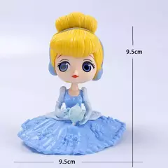 10cm q posket princesa tiana branca de neve rapunzel ariel cinderela belle sereia pvc figuras de ação modelo brinquedos presente do miúdo - loja online